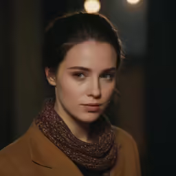 a young woman with a messy brown head