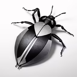a beetle on a white surface