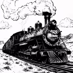 an image of an old train on the rails