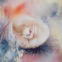 the head and neck of a woman is painted on a wall