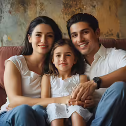 an image of family posing for a photo