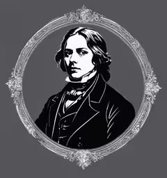 a black and white photo of a man,the head and shoulders of the famous american writer