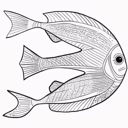 fish in a sea animal style coloring pages