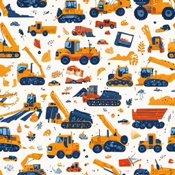the back of an orange construction vehicle with various equipment