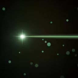 a small green object on top of a black surface