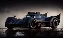 a car on top of a wet ground