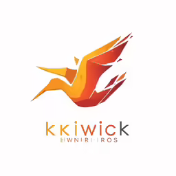a bird that is flying and it looks like the logo for kwikwick, which is