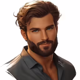 a drawing of a man with a beard