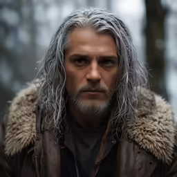 an image of a man with long gray hair