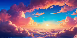 a bright sky that appears to be in some kind of place,a very pretty looking sky with some clouds in it