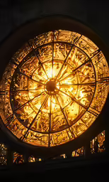 the clock face is illuminated from behind