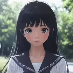 an image of a anime girl in her uniform