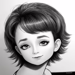 an image of a kid with bangs and a necklace