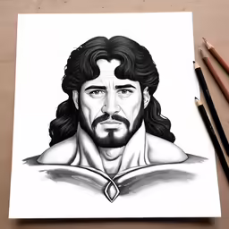 a drawing of jesus from the movie jesus