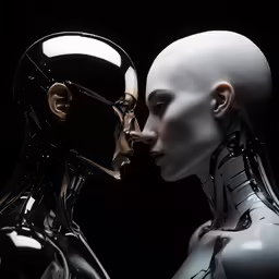 two women with one being kissing each other