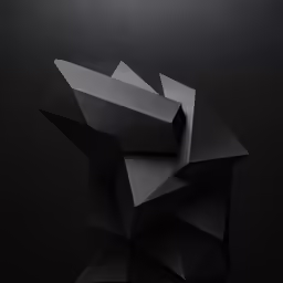 an abstract black artwork in black and white