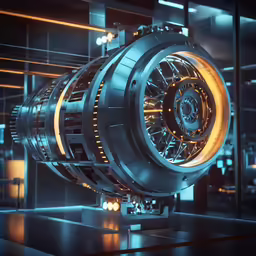 the front end of a large mechanical device