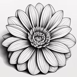 a white flower with a large, black center