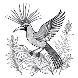 the bird has long, curved wings and it