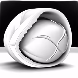 a black and white photo of a round object