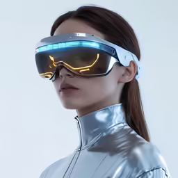 a woman wearing a helmet and goggles