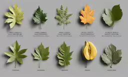 an image of the different kinds of leaves and buds