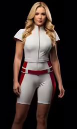 a woman wearing tight clothes poses for the camera