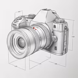 an image of a camera and its lens