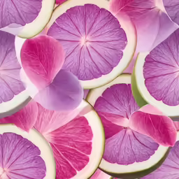 there are many slices of grapefruit in this pattern