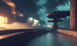 there is something that appears to be outside at night