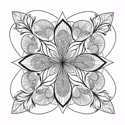 an intricate flower coloring book with flowers