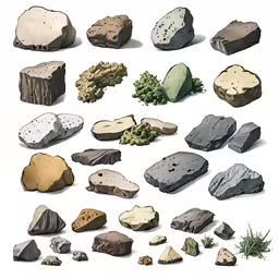 rock and grass illustrations by creative - art com