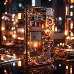 there is a device that can be seen in this reflection