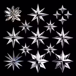 six pointed stars with white ink,multiple white stars on black background