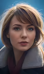 the woman is wearing a scarf around her neck