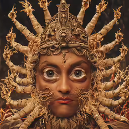 a face is pictured as an artistic display