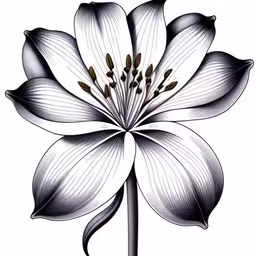 a flower on the stem of a plant,the inside of a flower with a spiral stem