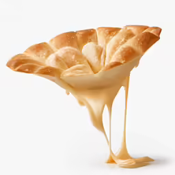 some kind of pastry with icing flowing out of it