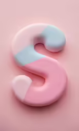 the letters s are in pink, blue and pink