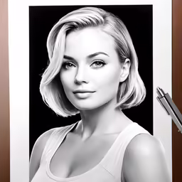 a beautiful blonde woman in the middle of a poster