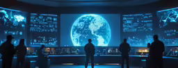 some people are looking at images of earth