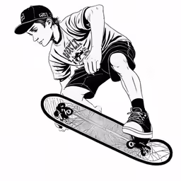a man is skateboarding in the air