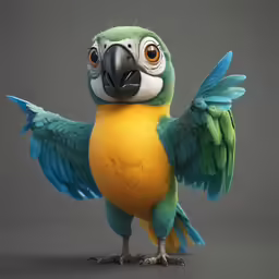 a bird is posed as a big bird