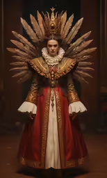 an image of a woman wearing a crown and standing