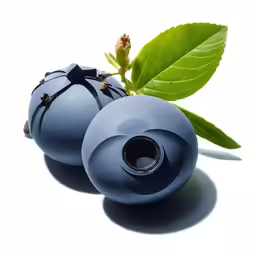 two blue ceramic pieces with leafy green leaves