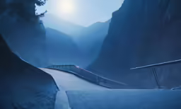 the path is going up the mountain side