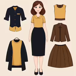 different female outfits and jackets are shown in various colors