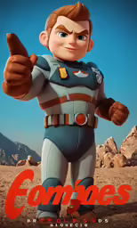 the poster for the animated movie compes, depicting a man in a space suit
