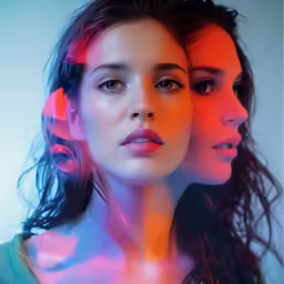 a beautiful young lady standing next to another woman