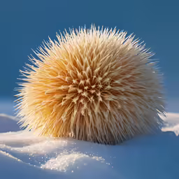 a close up of an object in the snow